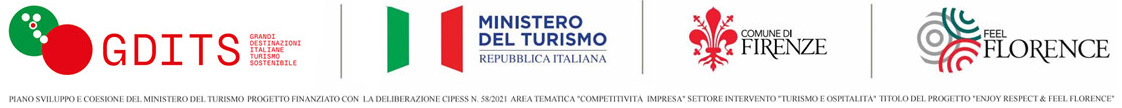 Sponsor progetto Il Giardino delle rose - GDITS - MINISTERO DEL TURISMO - COMUNE DI FIRENZE - FEEL FLORENCE